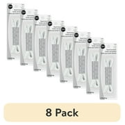 (8 pack) Hello Hobby Round Cord Elastic, White, 2 Yards