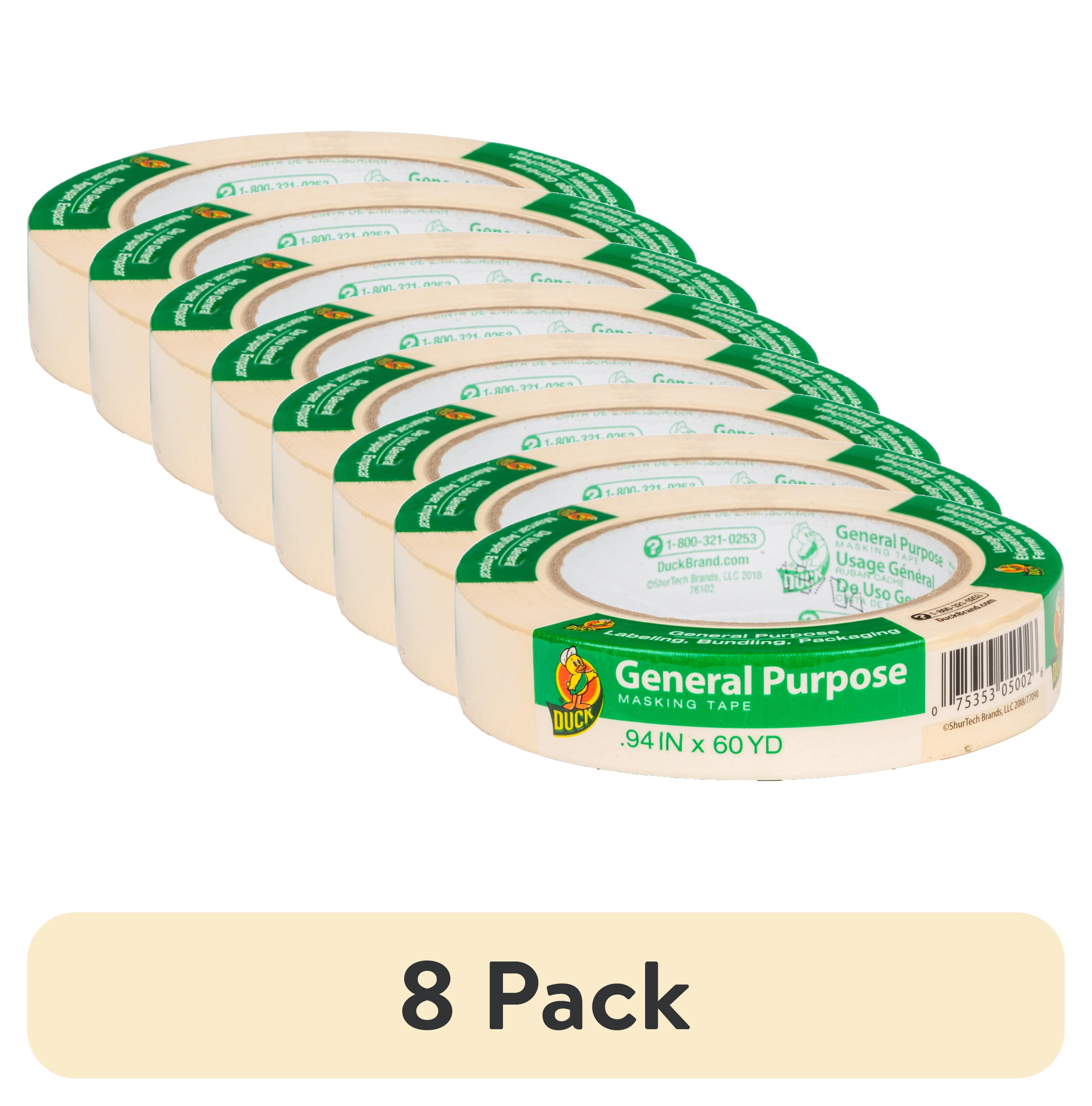 (8 pack) Duck Brand General Purpose Masking Tape - Beige, .94 in. x 60 yd.