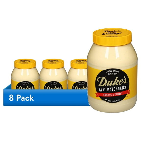 (8 pack) Duke's Real Mayonnaise, 48 oz Jar, Smooth & Creamy Mayo