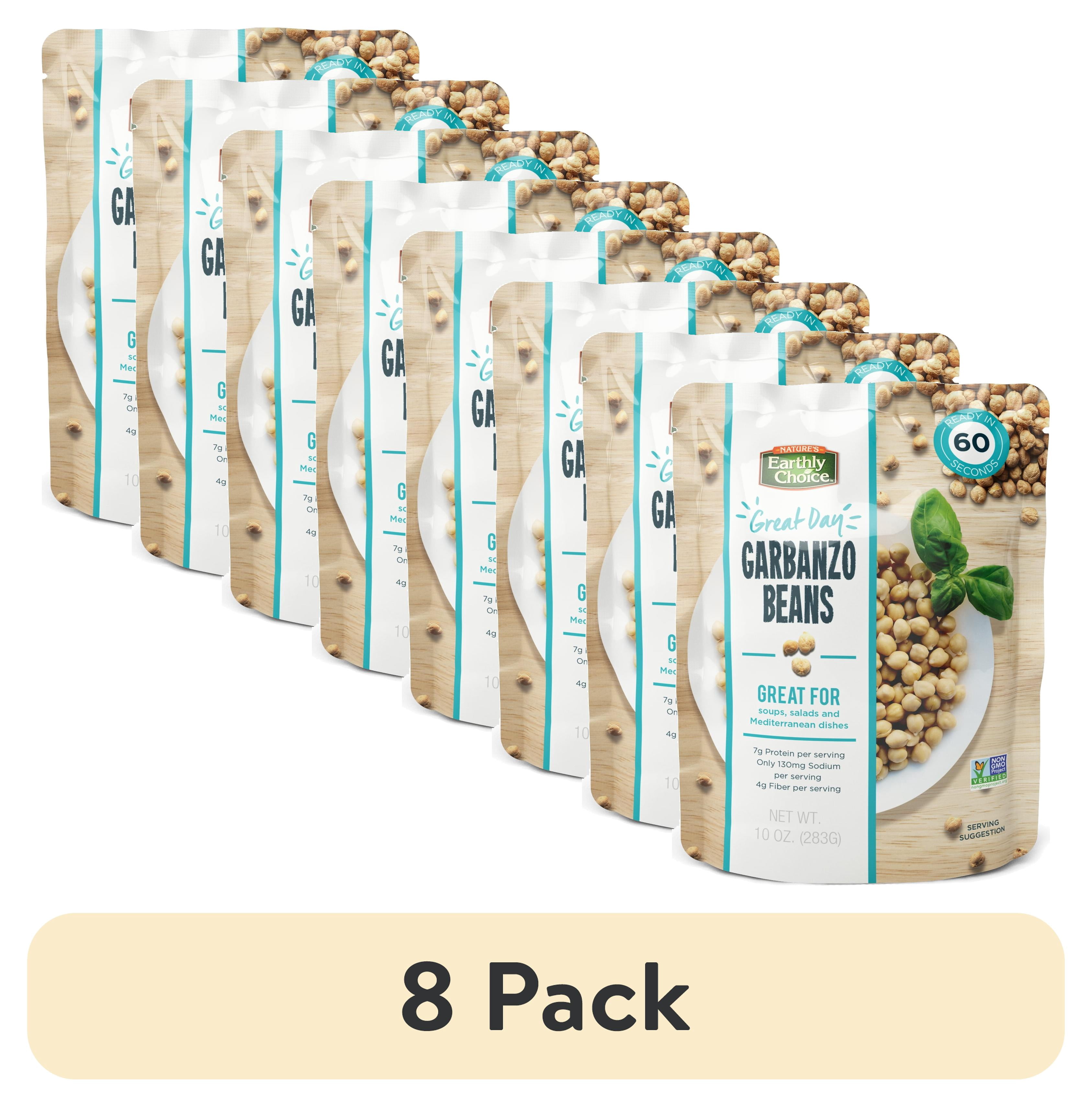 (8 pack) Earthly Choice Nature's Garbanzo Beans Bag Gluten Free, 10 oz