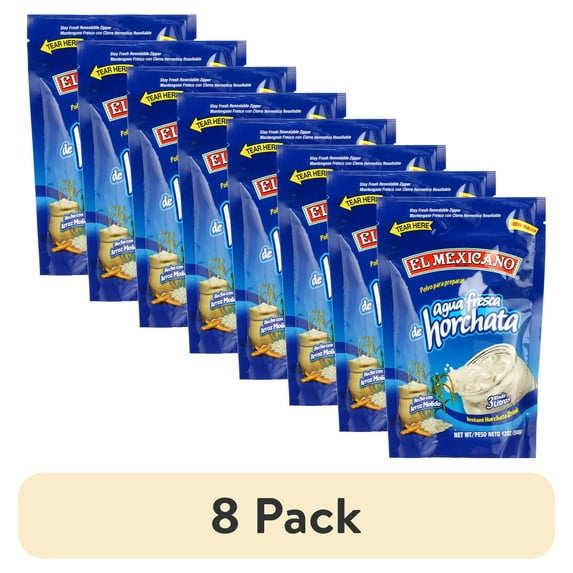 (8 pack) El Mexicano Horchata Powdered Drink Mix, Multiserve 12 oz