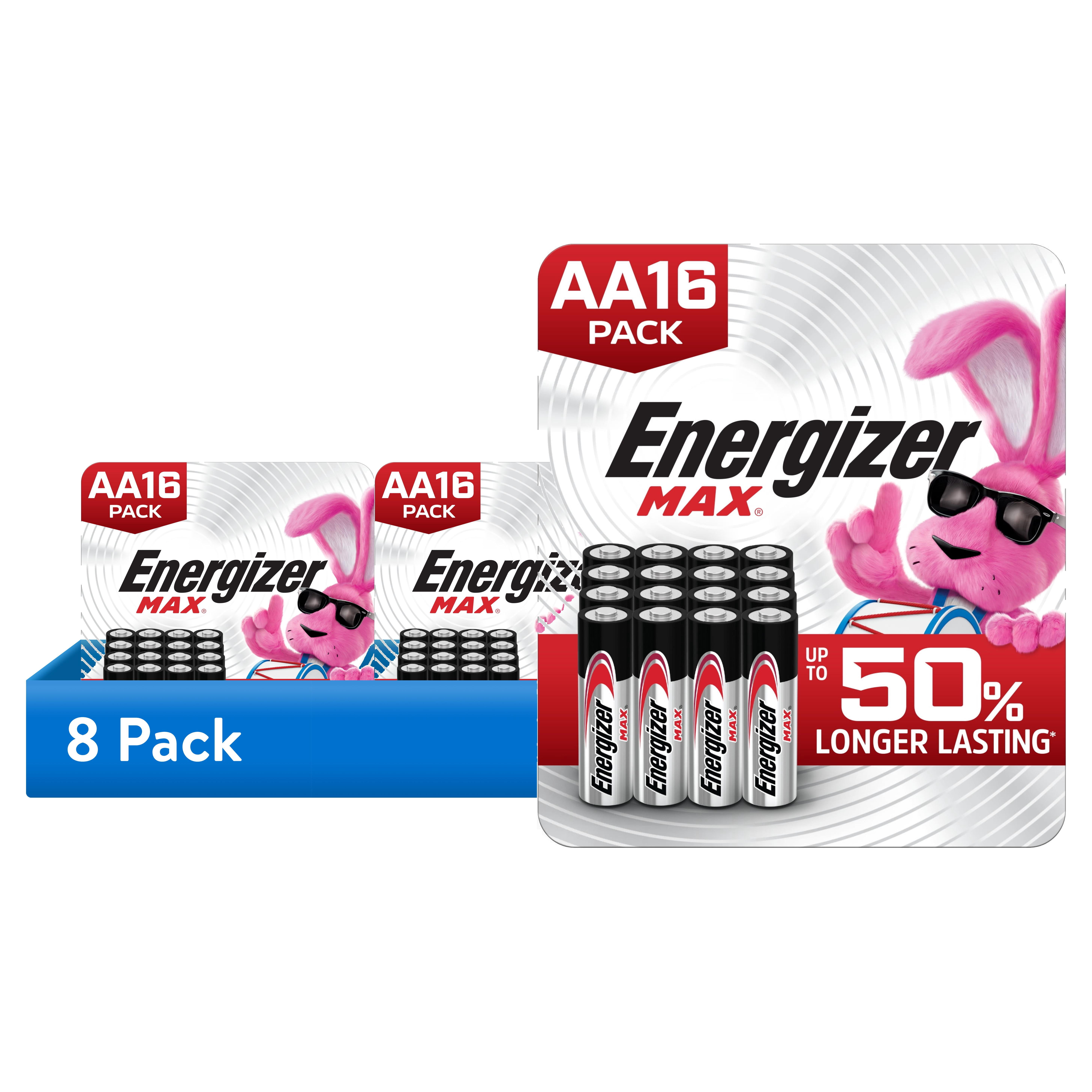 (8 pack) Energizer MAX AA Batteries (16 Pack), Double A Alkaline Batteries