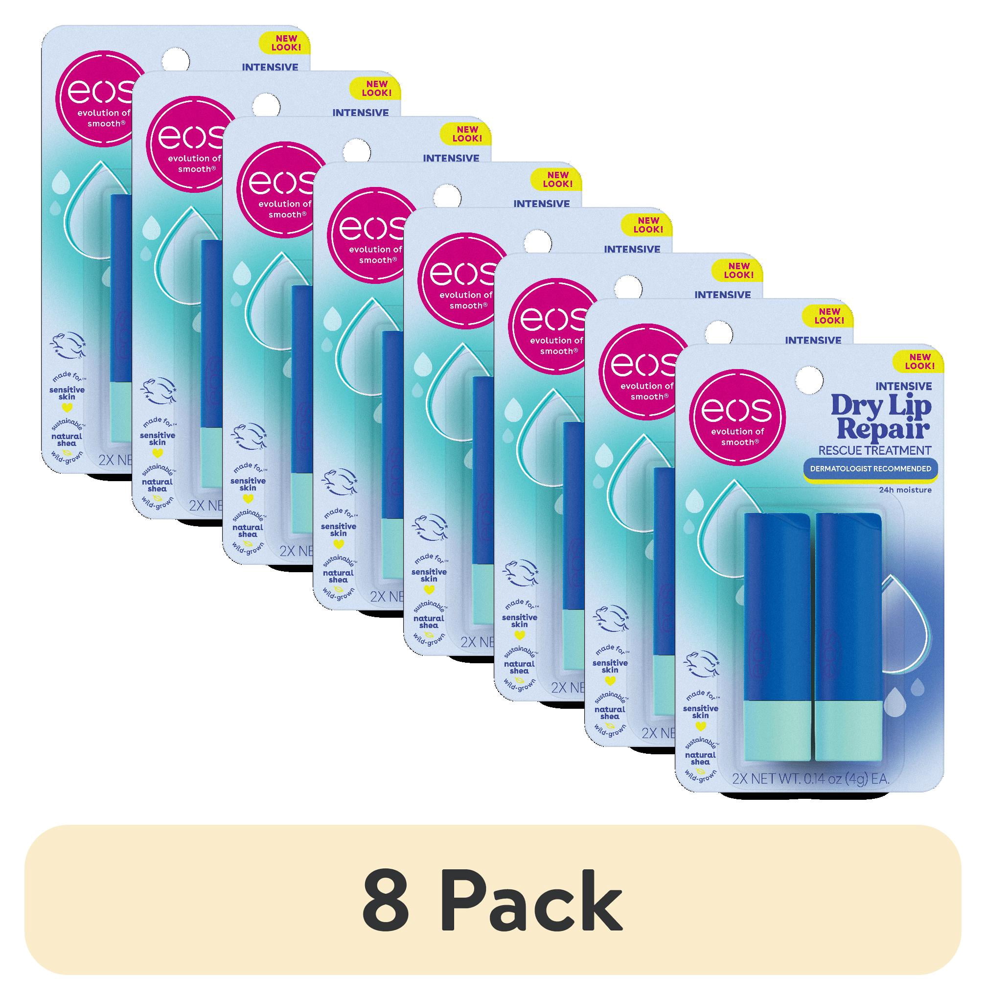 (8 pack) Eos The Hero Extra Dry Lip Treatment and Repair, Hypoallergenic, Strawberry Scent, 0.14oz/2pk