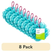 (8 pack) Equate Women's Loofah Bath Sponge Body Scrubber, Tie Dye, Color May Vary, for Bath & Shower