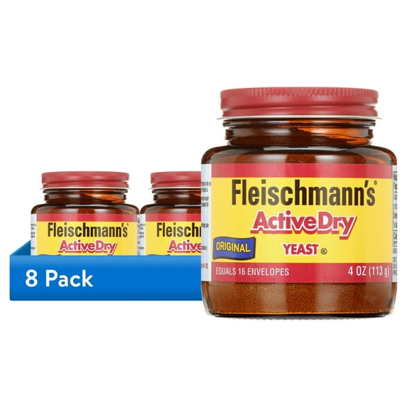 (8 pack) Fleischmann's Active Dry Yeast, 4 oz