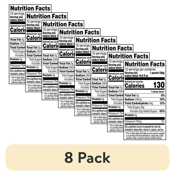 (8 pack) Gatorade Thirst Quencher Orange Sports Drink Mix Powder, 1.23oz, 10 Count Packets