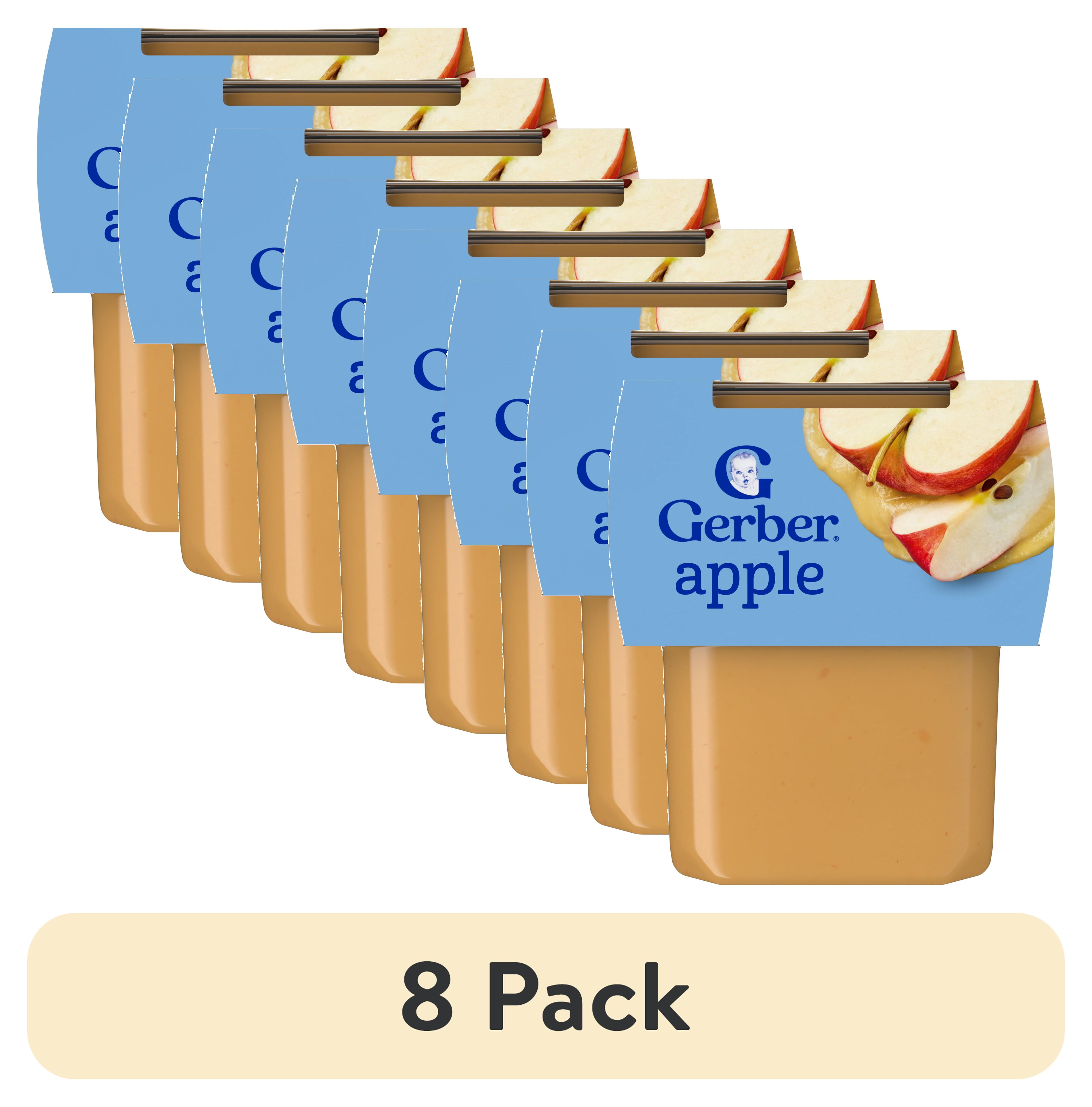 (8 pack) Gerber Stage 2 Baby Food, Apple Puree Tubs, Baby Puree 8 oz