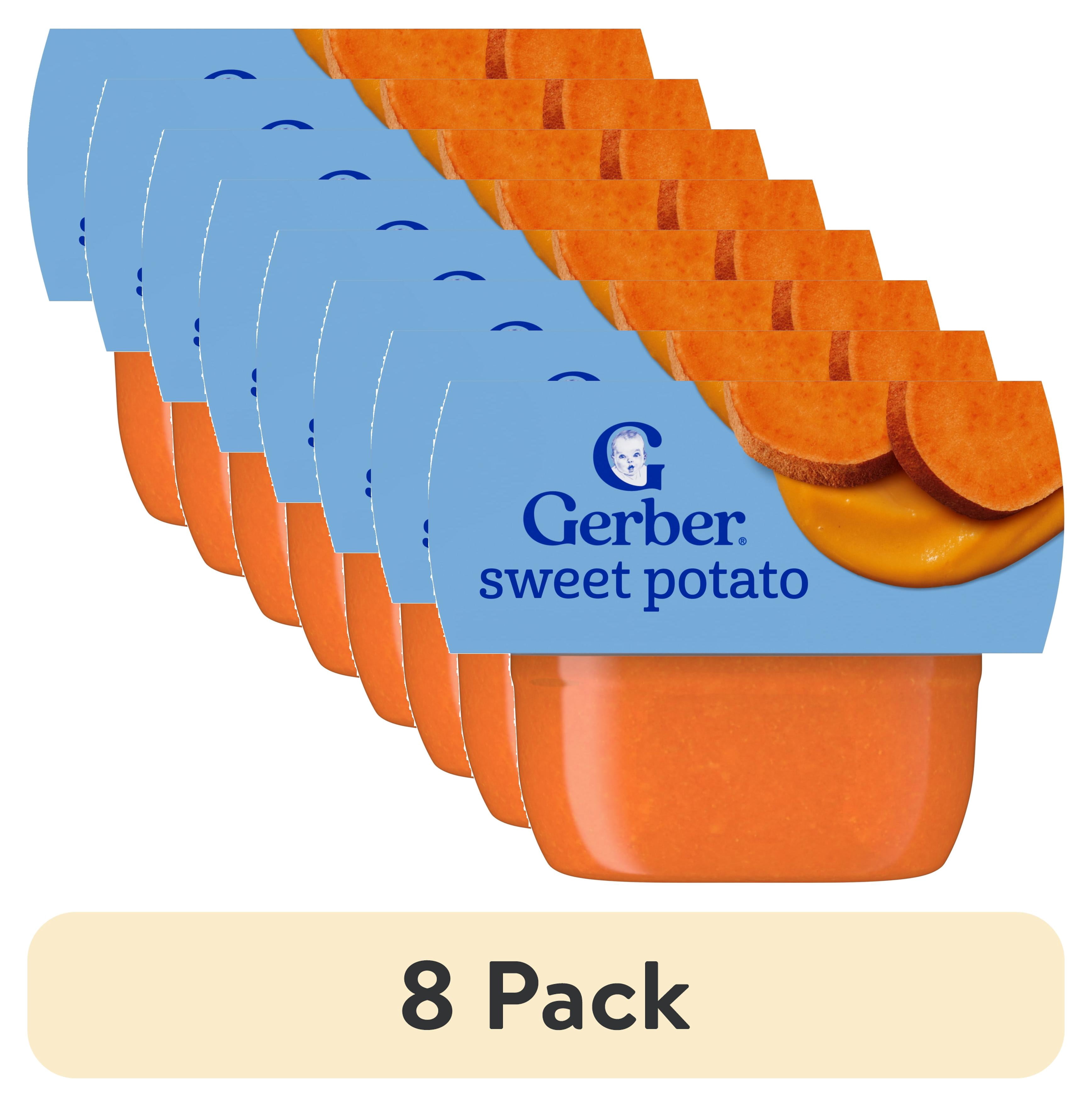 (8 pack) Gerber 1st Foods Baby Food, Sweet Potato Puree, Clean Label Project, 2 oz Tubs (2 Pack)