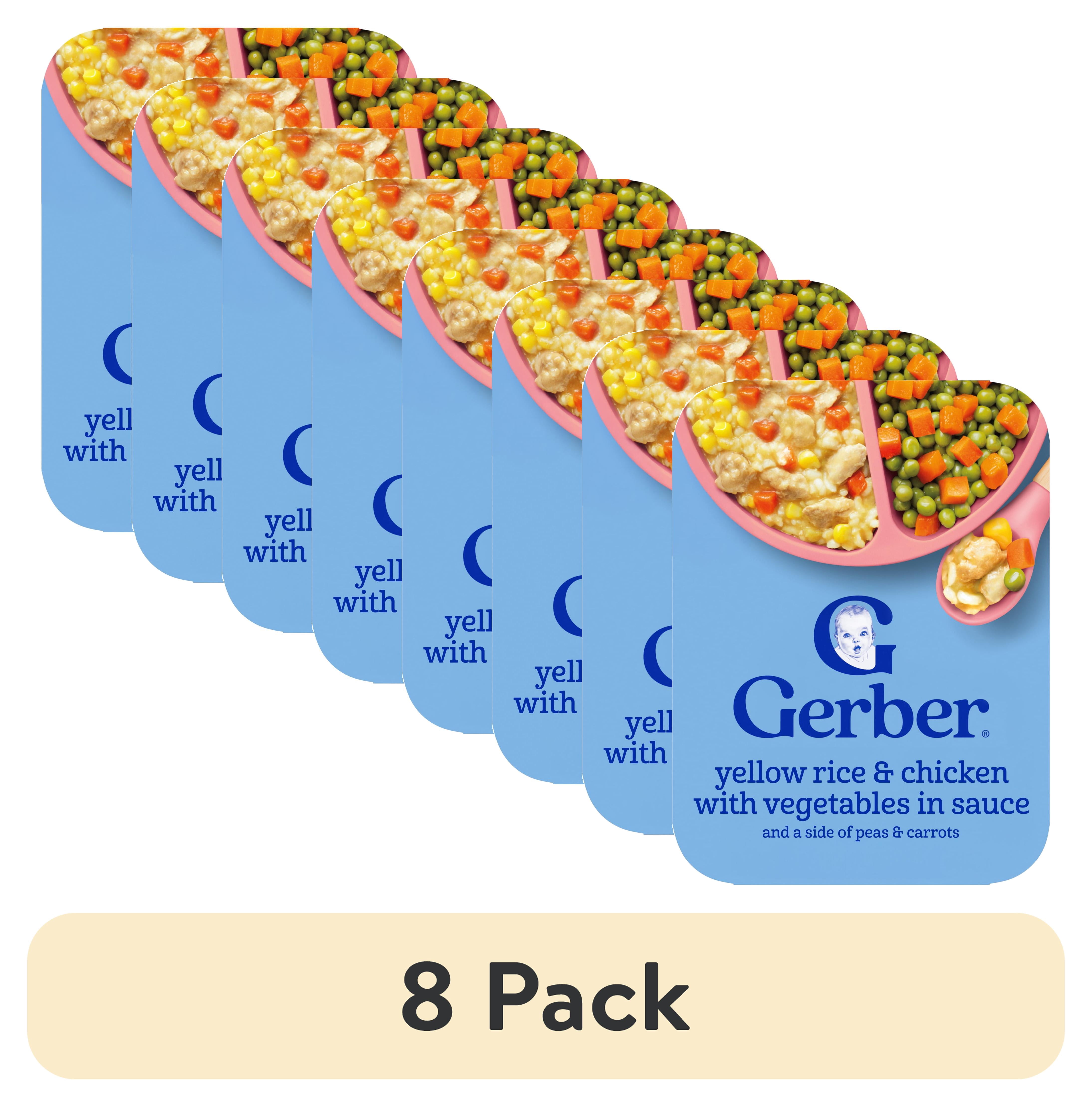(8 pack) Gerber Toddler Food, Yellow Rice & Chicken, Mealtime for Toddler 6.67 oz