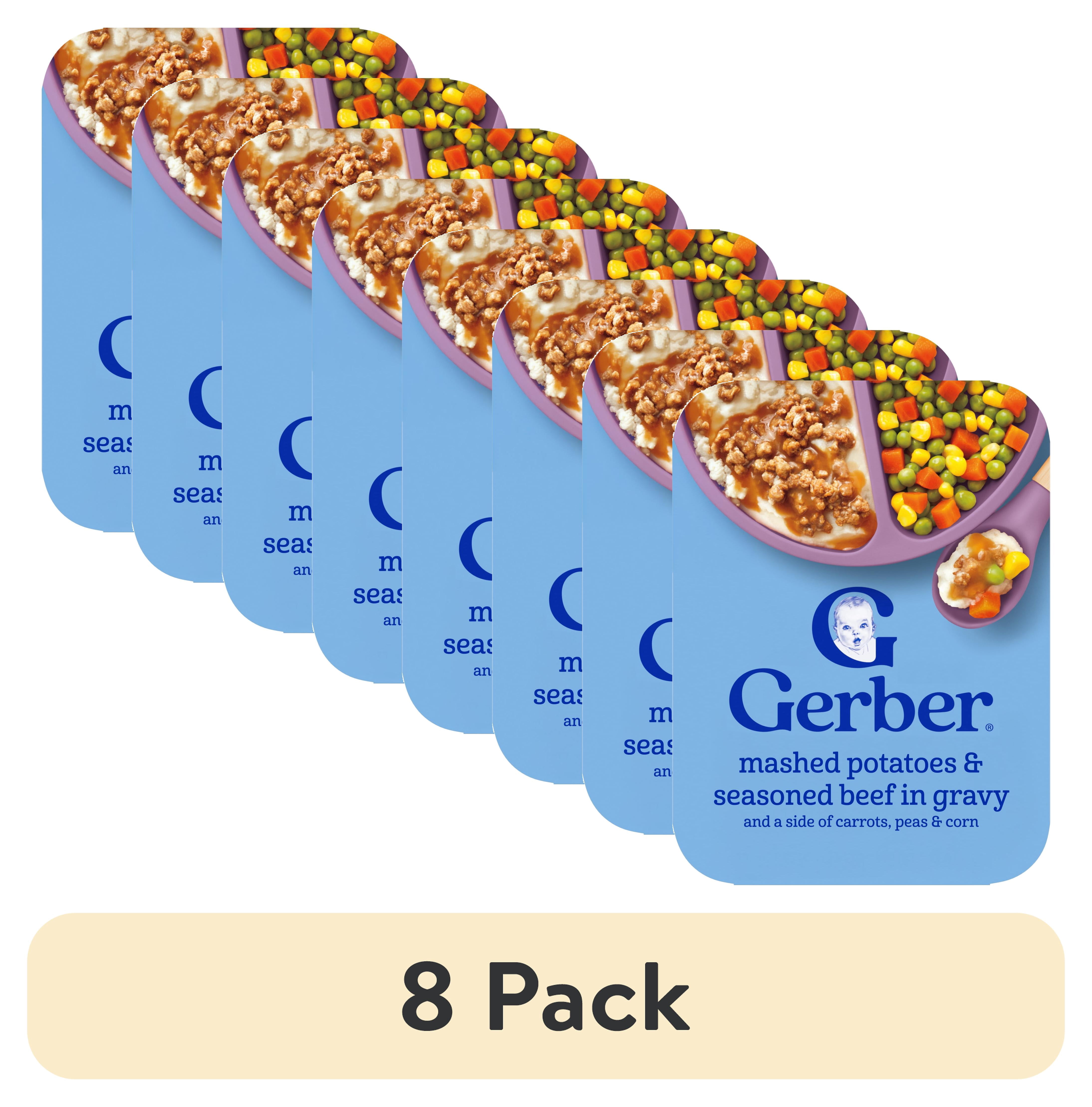 (8 pack) Gerber Mealtime for Toddler, Mashed Potatoes & Seasoned Beef in Gravy with Vegetables, 6.6 oz