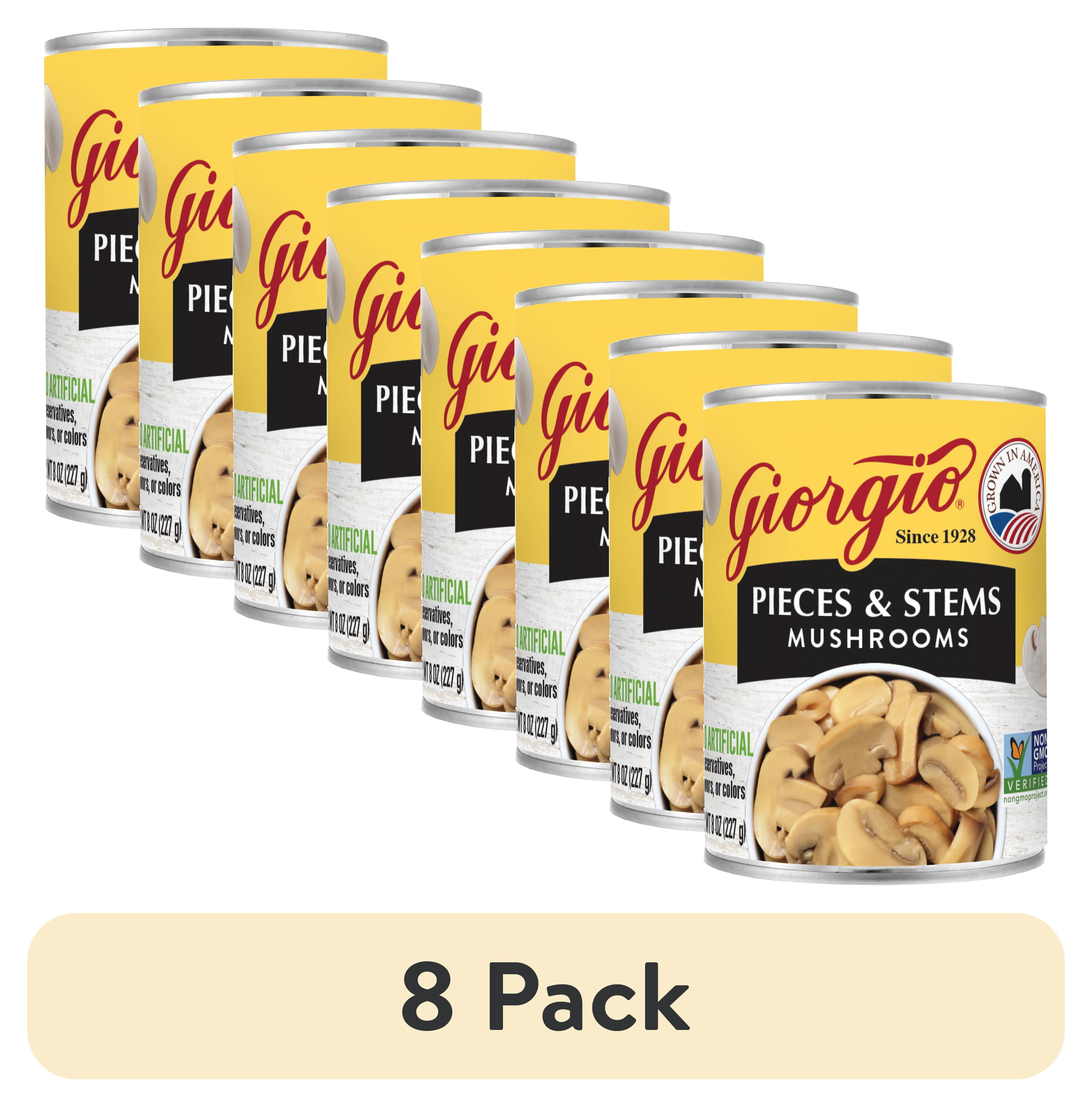 (8 pack) Giorgio Pieces & Stems Mushrooms, 8oz Can
