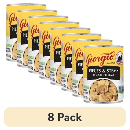 (8 pack) Giorgio Pieces & Stems Mushrooms, 8oz Can