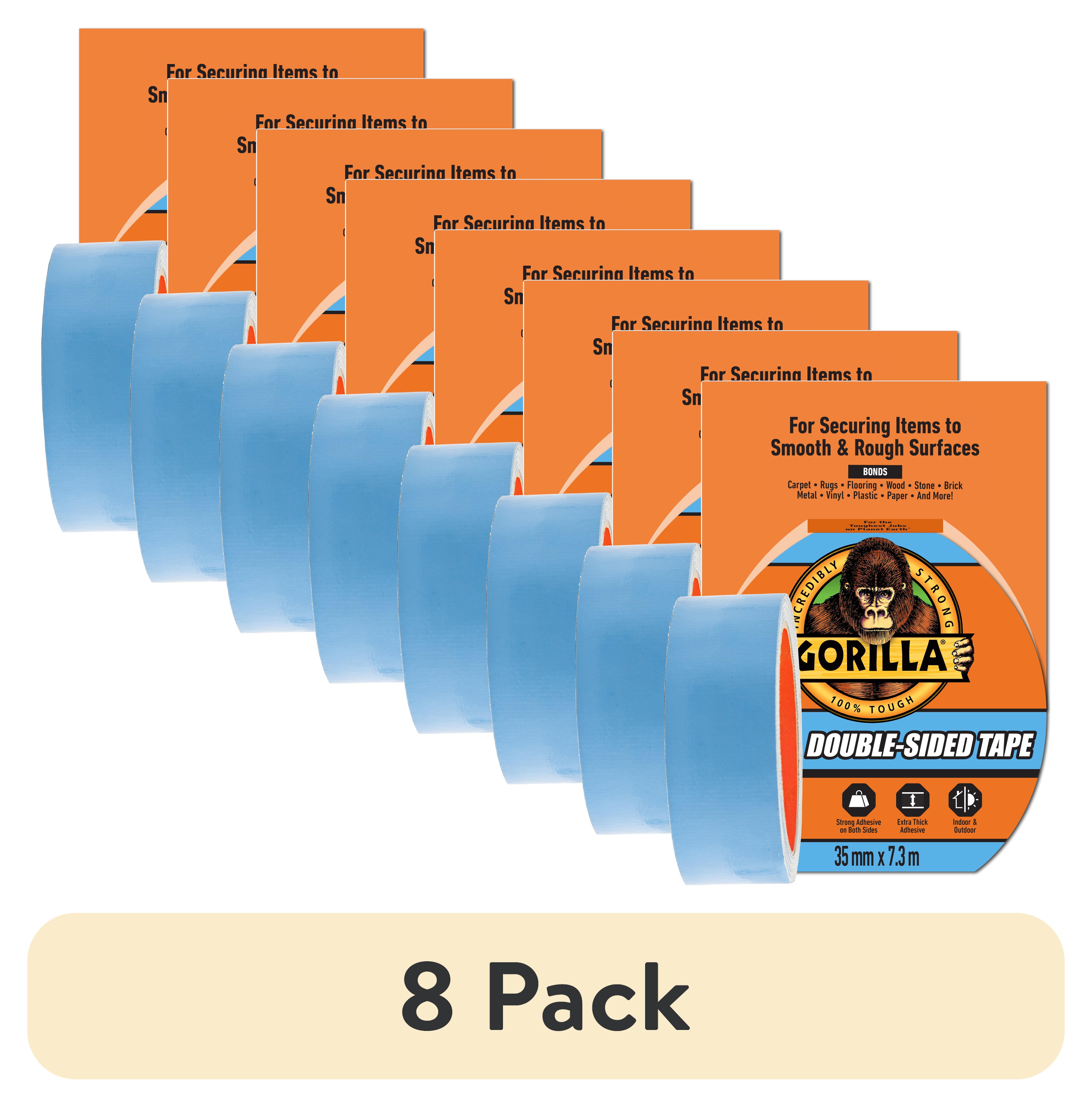 (8 pack) Gorilla Glue Double-Sided Tape, Gray Roll Assembled Product Weight 0.386 lb