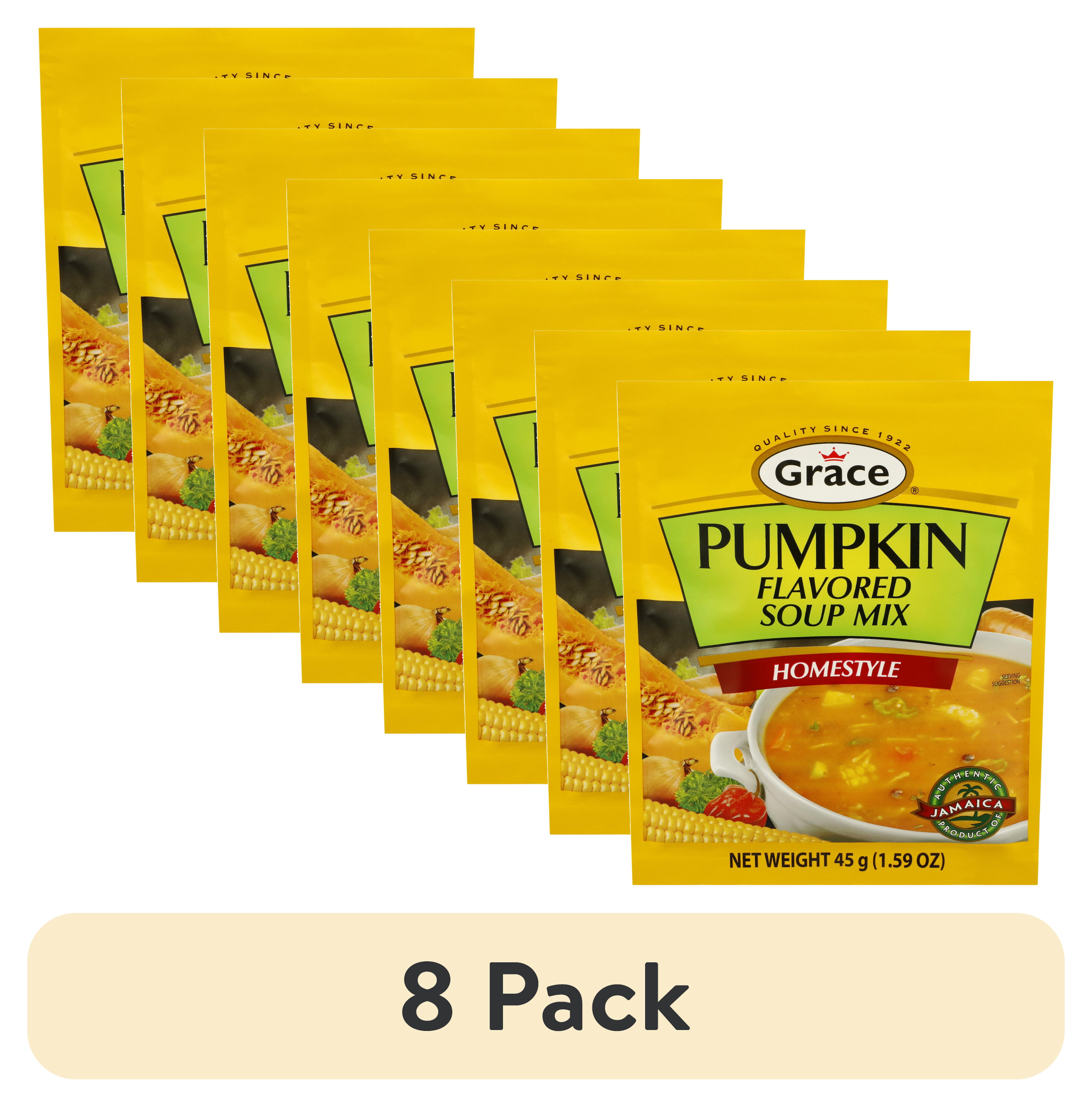 (8 pack) Grace Pumpkin Flavored Instant Soup Mix, 1.76 oz Pouch