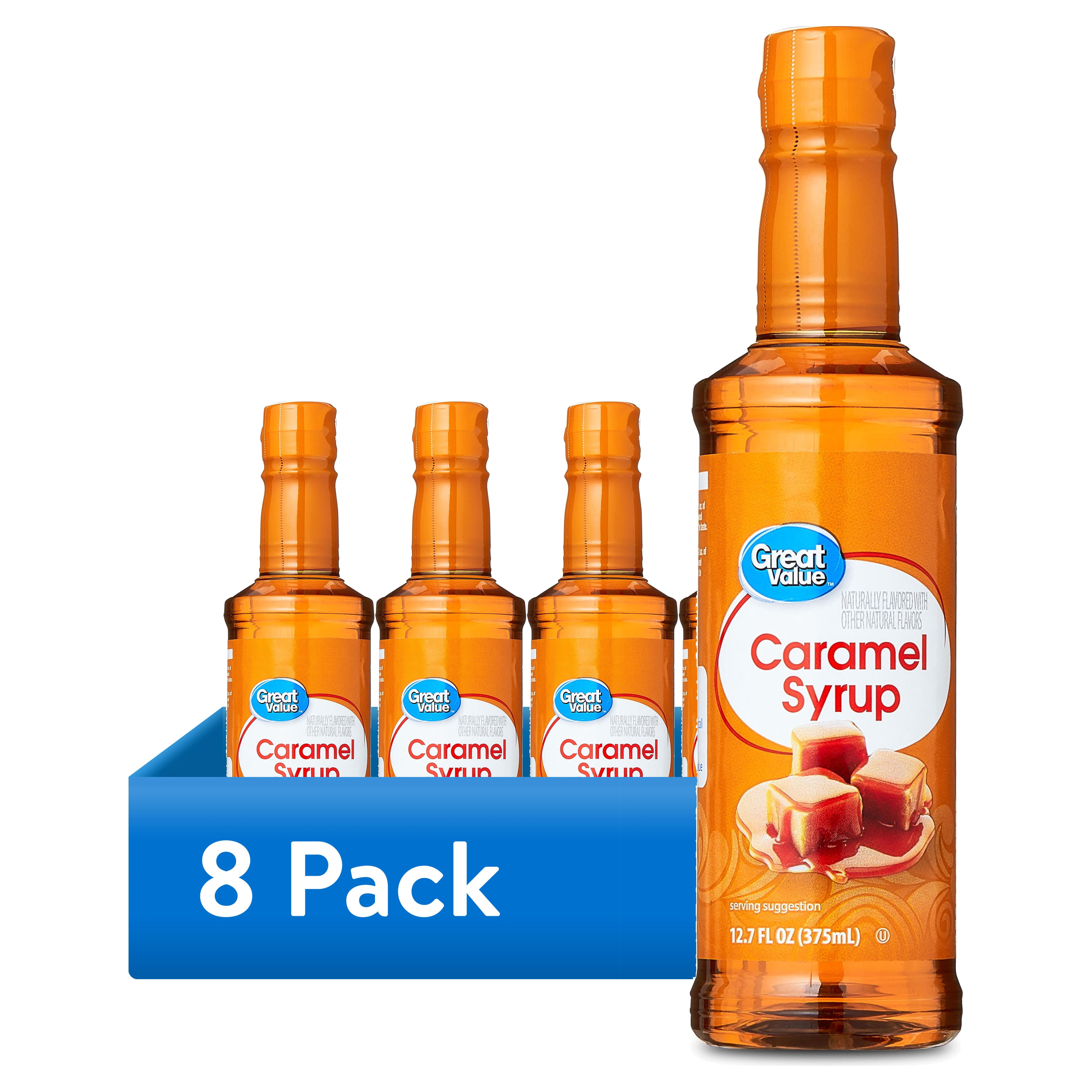 (8 pack) Great Value Caramel Flavored Syrup 12.7 fl oz