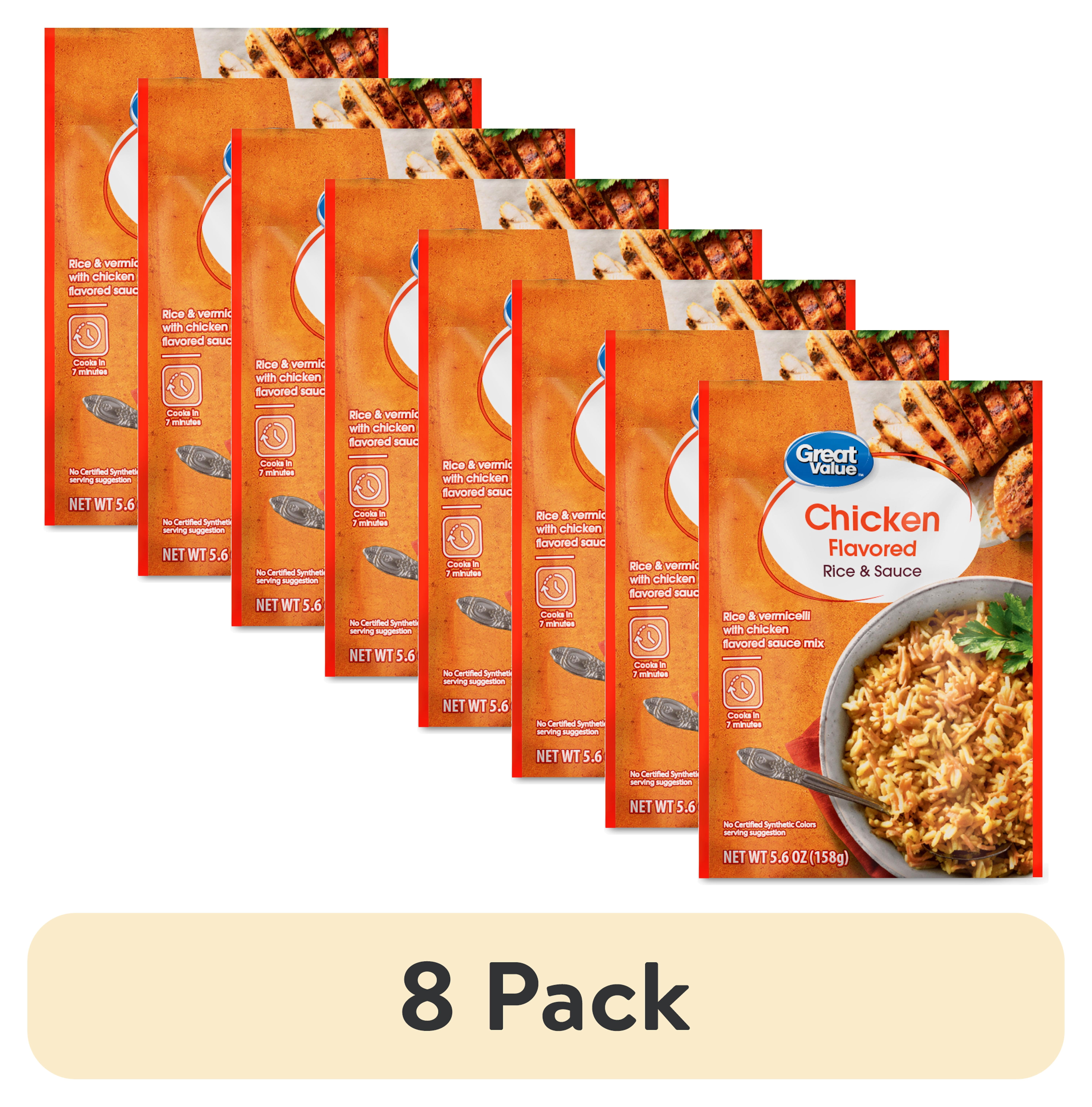 8 pack) Great Value Chicken Rice & Sauce, 5.6 oz - Walmart.com