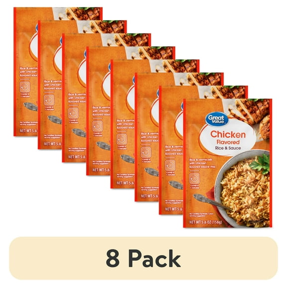 (8 pack) Great Value Chicken Rice & Sauce