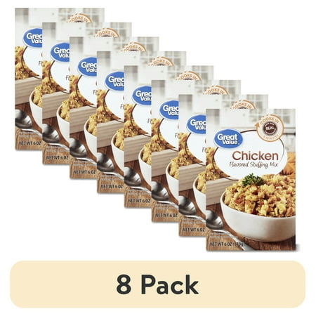 (8 pack) Great Value Chicken-Flavored Stuffing Mix, 6 oz