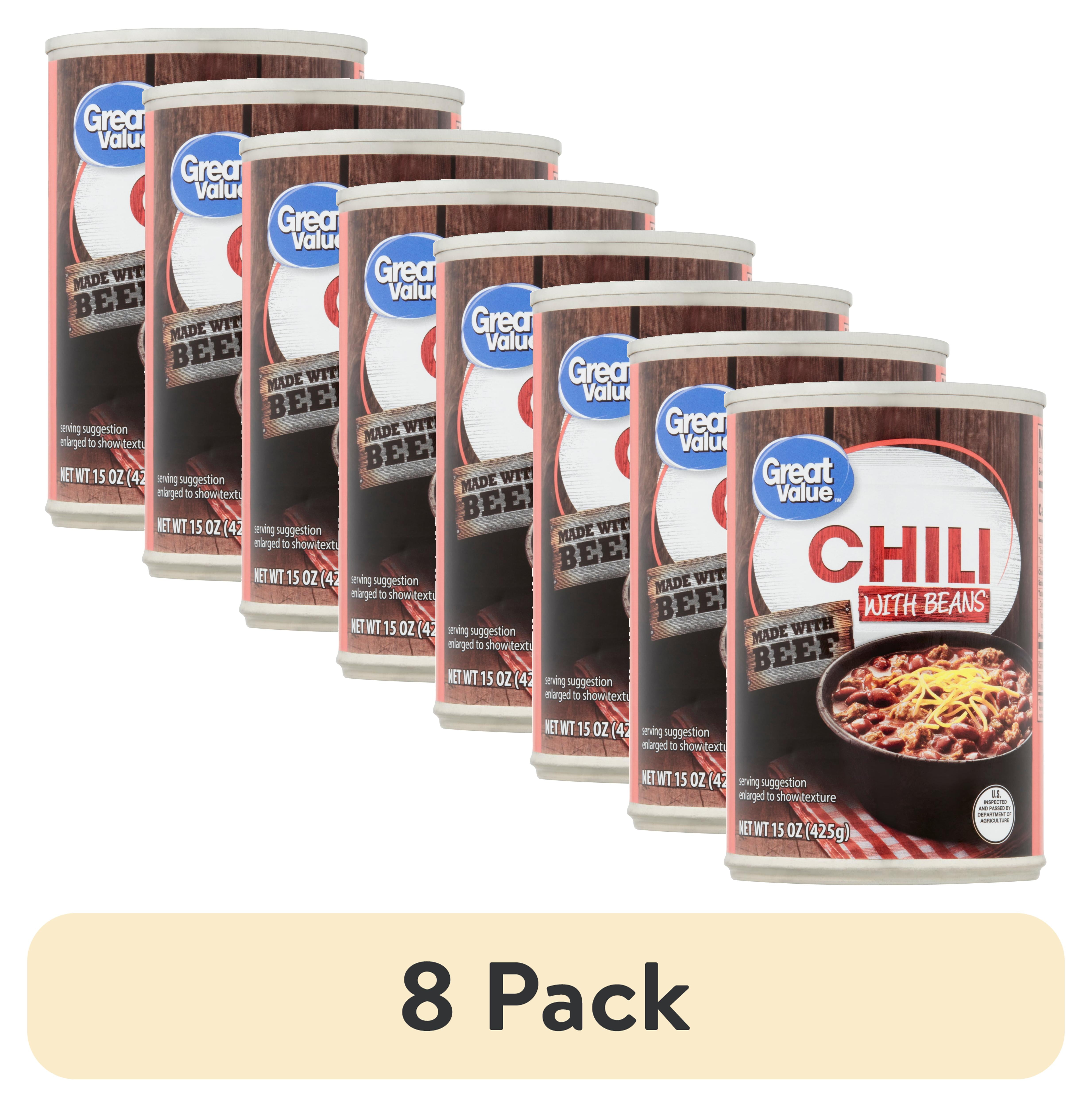 8 pack) Great Value Chili with Beans, 15 oz - Walmart.com