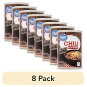 (8 pack) Great Value Brand Chili with Beans 15oz Can - Ready to Serve