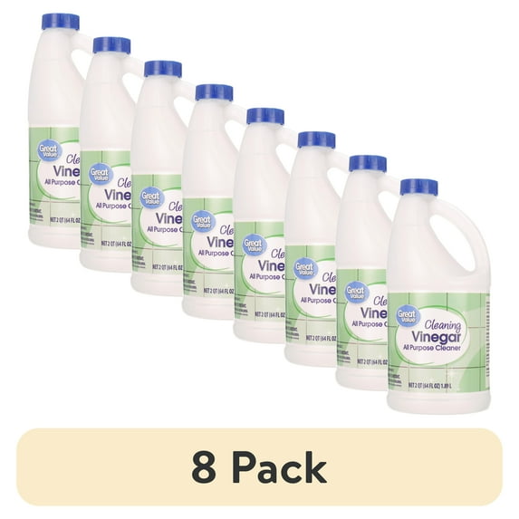(8 pack) Great Value All Purpose Vinegar Cleaning Solution, 64 fl oz