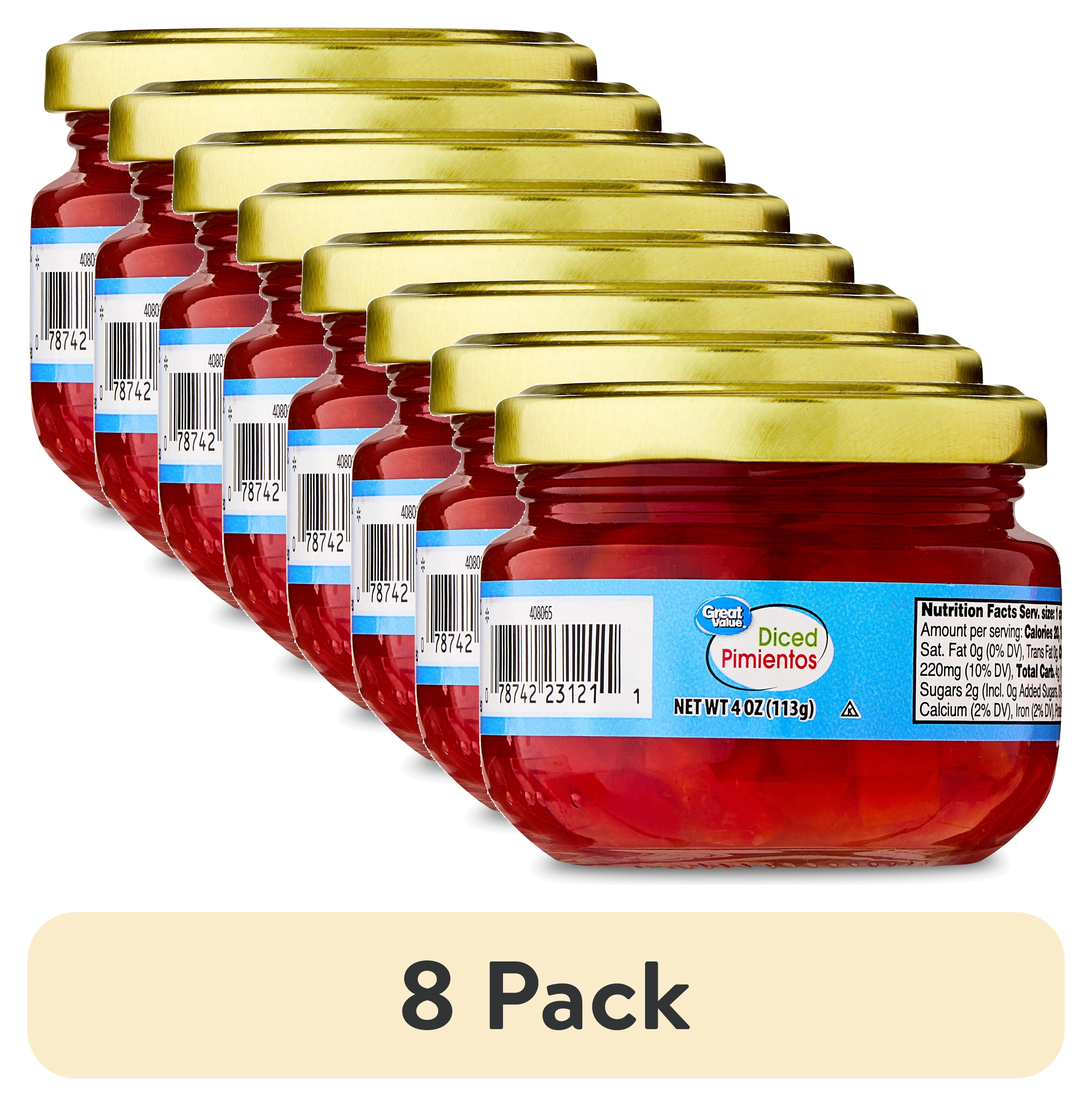 (8 pack) Great Value Diced Pimientos, 4 oz (Shelf Stable)