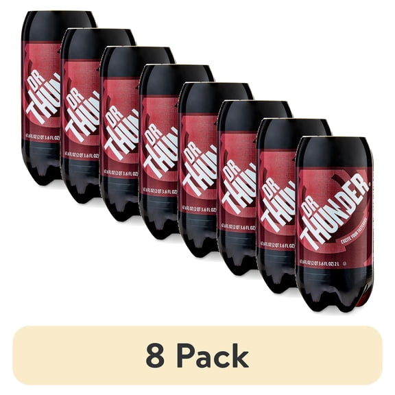 (8 pack) Great Value Dr Thunder, 2 Liter Bottle