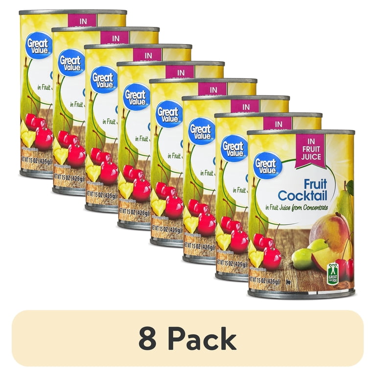 8 pack) Great Value Fruit Cocktail in Juice, 15 oz - Walmart.com