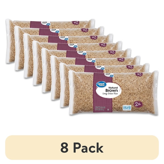 (3 Pack) Great Value Brown Rice, 32 oz