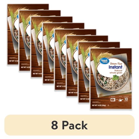 (8 pack) Great Value Brown Rice Instant, 14 oz