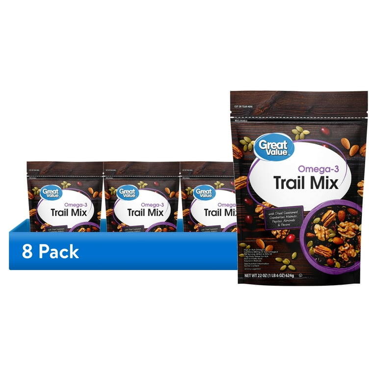8 pack) Great Value Omega-3 Trail Mix, 22 oz - Walmart.com