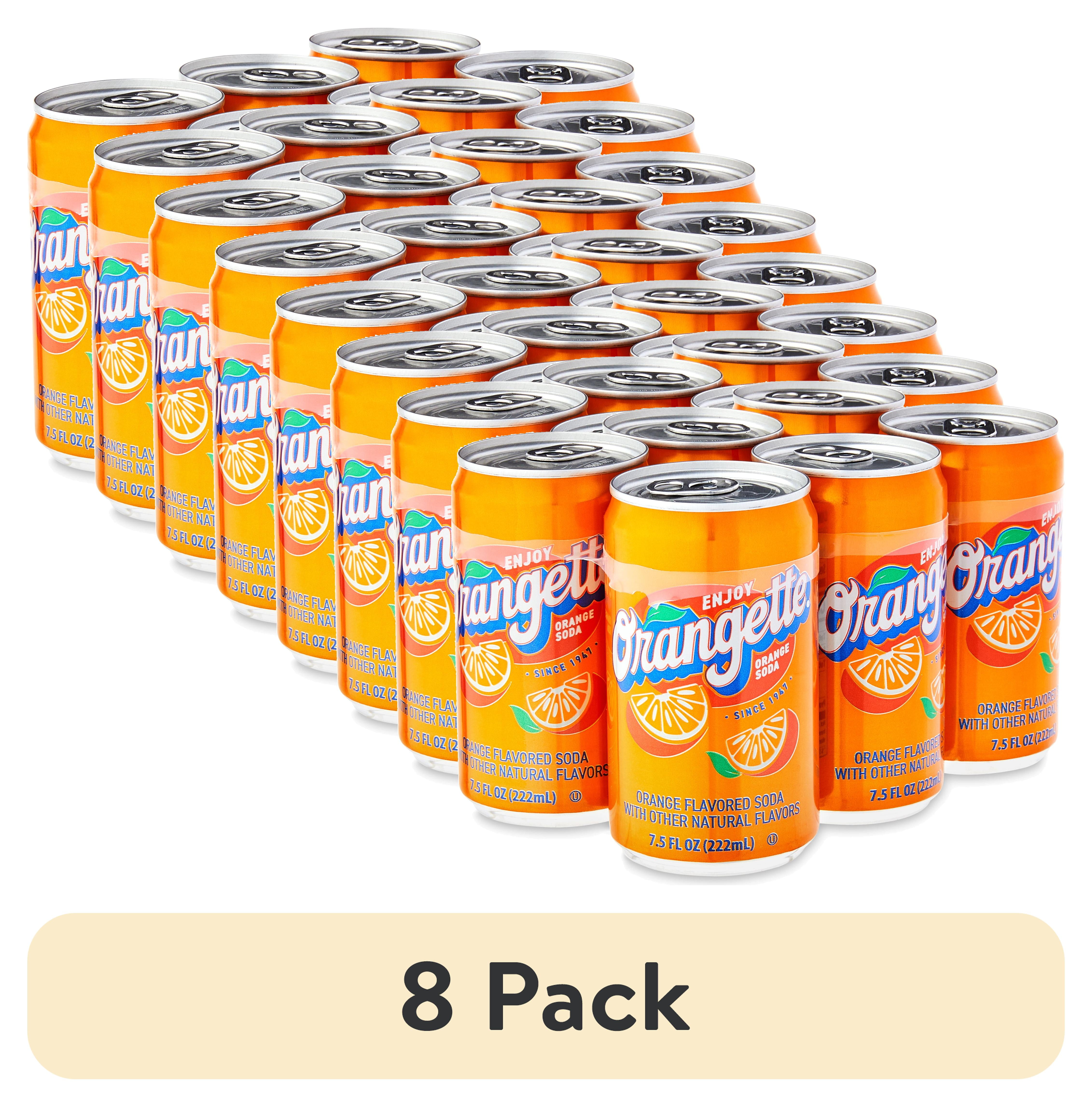 (8 pack) Great Value Orange Cola Soda Pop, 7.5 oz, 6 Pack Cans