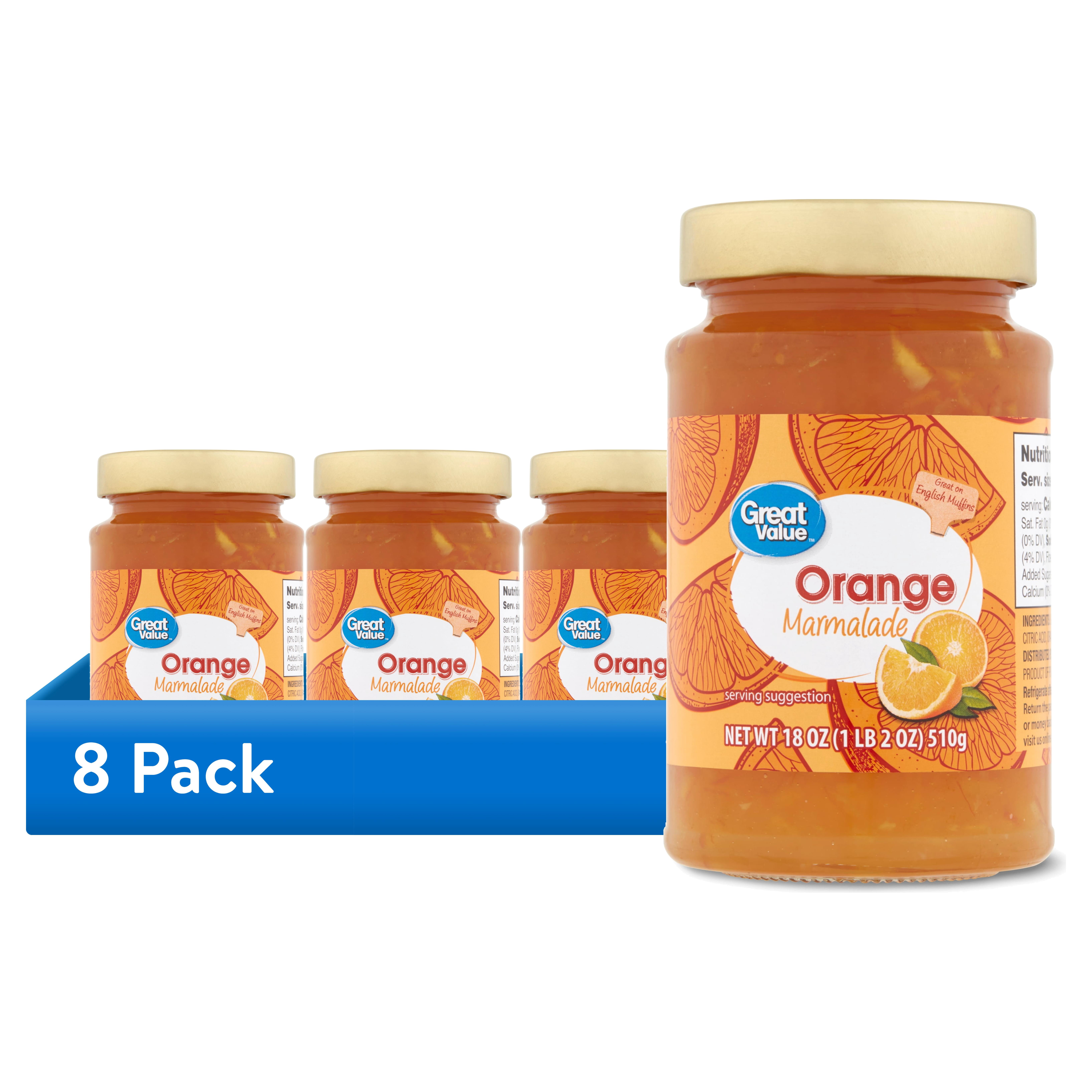 (8 pack) Great Value Orange Marmalade, 18 oz