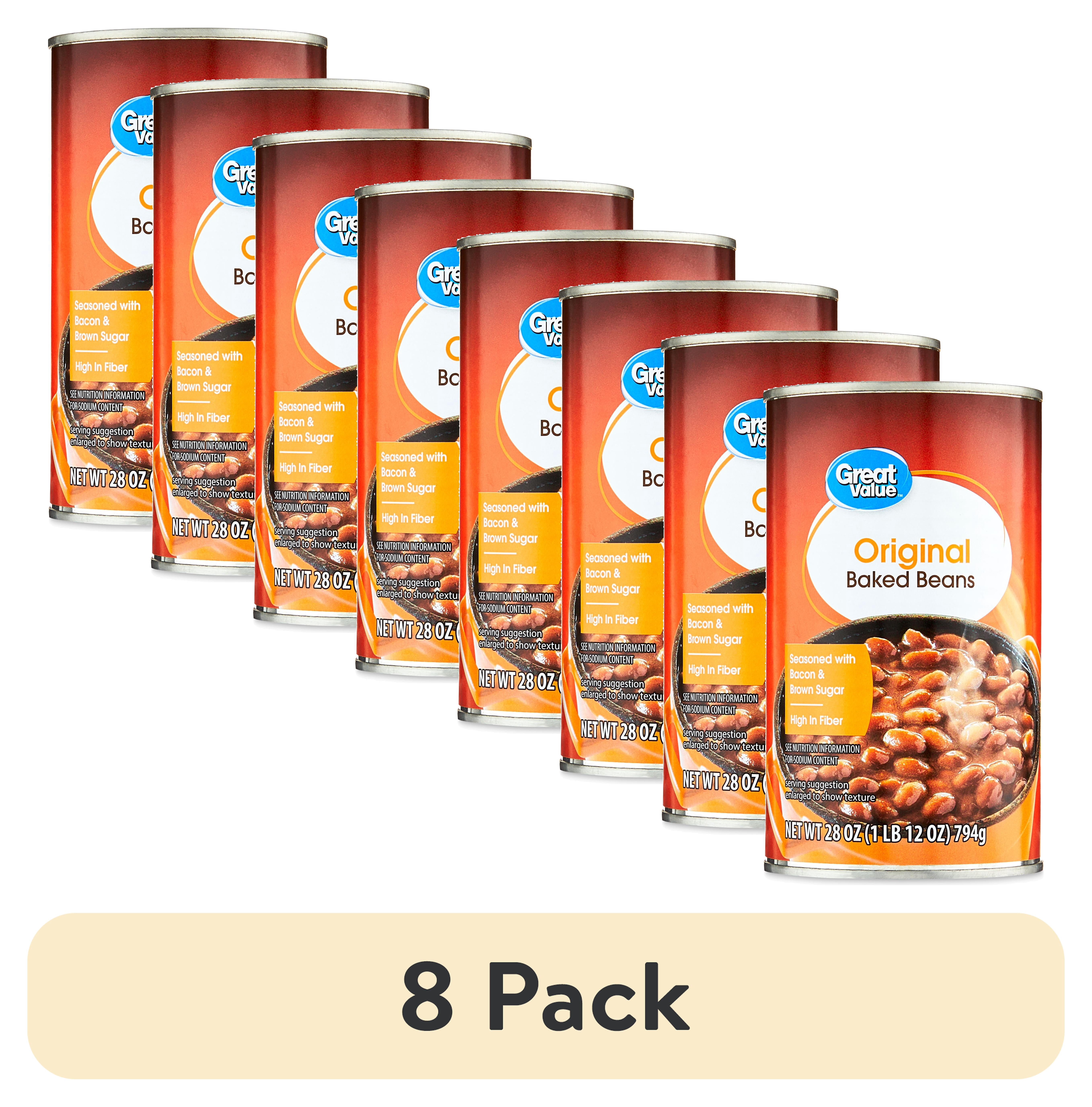 (8 pack) Great Value Original Baked Beans, 28 oz