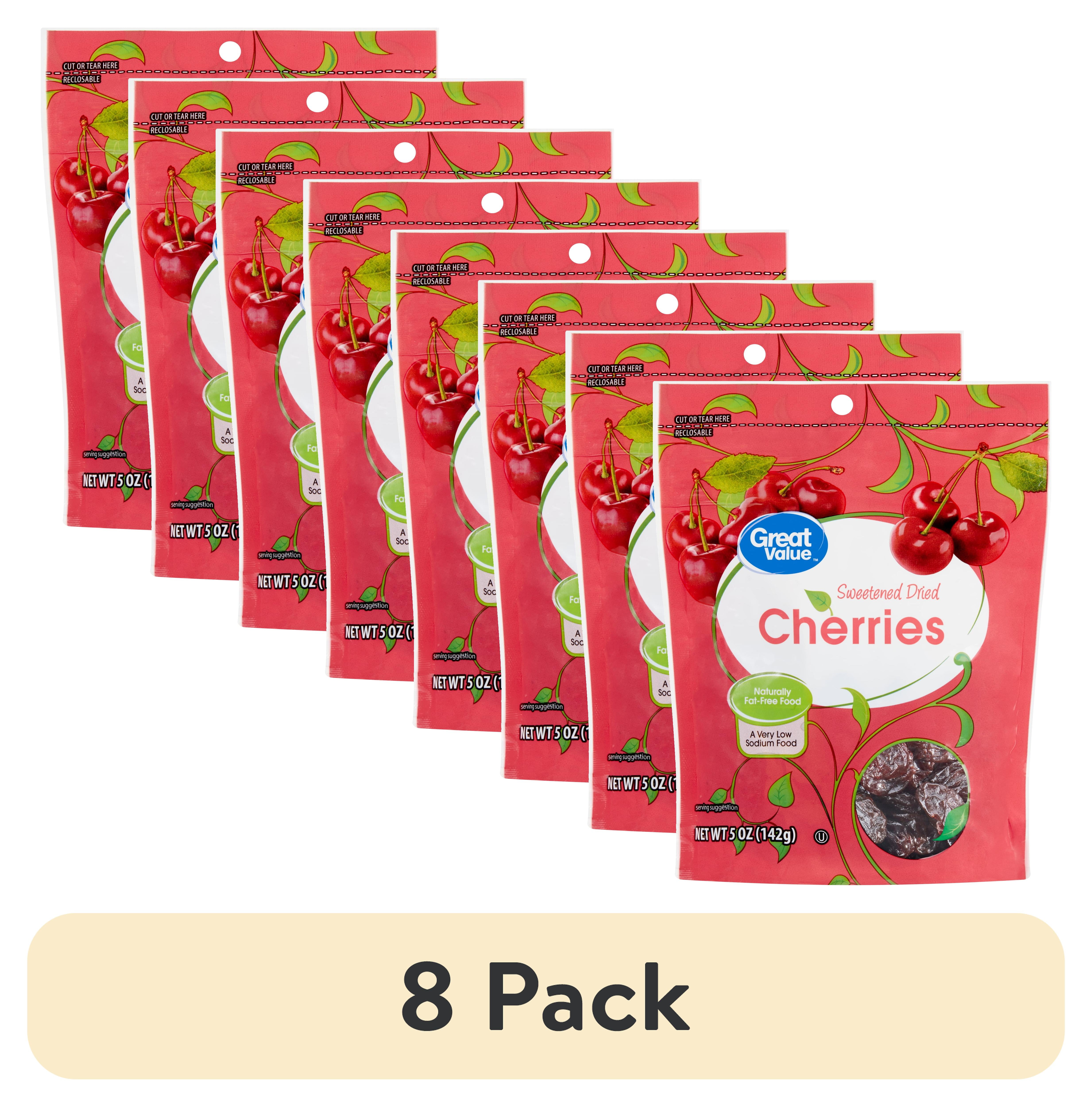 8 pack) Great Value Dried Cherries 5 oz, Sweetened - Walmart.com