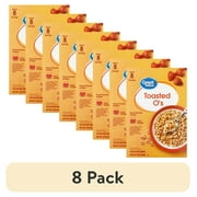 (8 pack) Great Value Toasted O's Breakfast Cereal, 12 oz