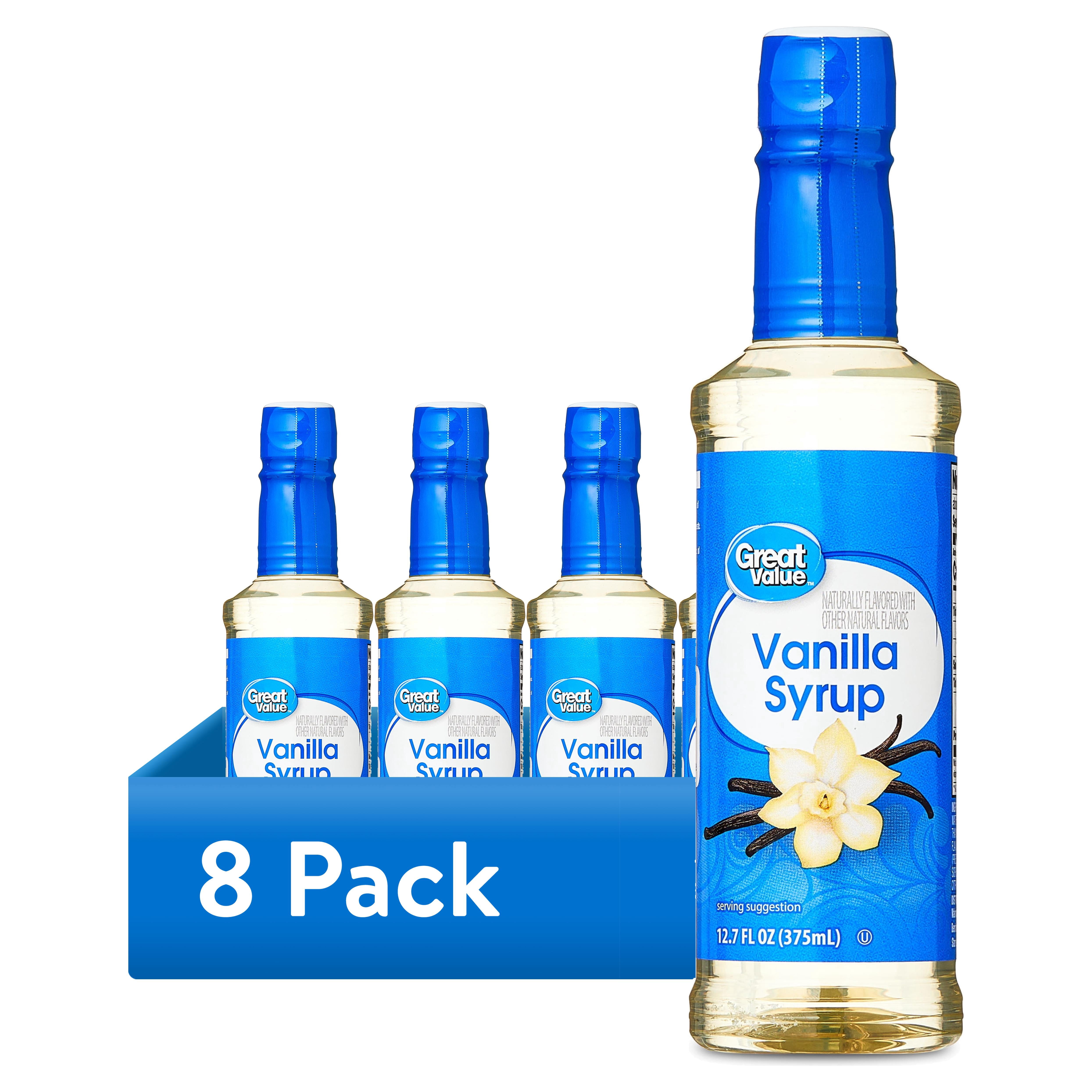(8 pack) Great Value Vanilla Flavored Syrup, 12.7 fl oz