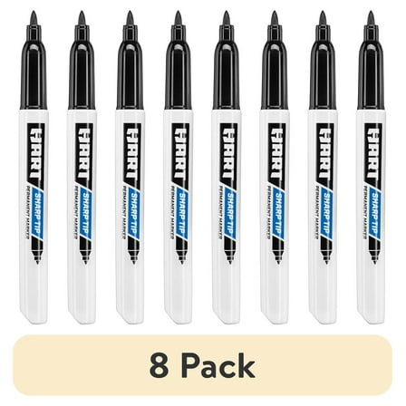(8 pack) HART Sharp Tip Permanent Marker 1-Pack