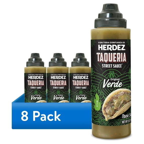 (8 pack) HERDEZ TAQUERIA STREET SAUCE Original Verde Mild Taco Sauce, Shelf Stable, 9 oz (Pack of 8)