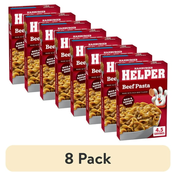 (8 pack) Hamburger Helper Pasta Beef with Rich Beef Flavor, 5.9 Ounces Box