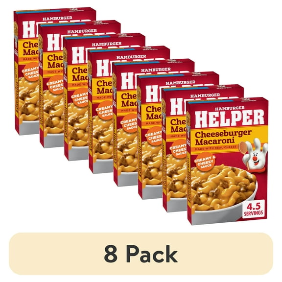 (8 pack) Hamburger Helper Cheeseburger Macaroni, 6.6 oz Box