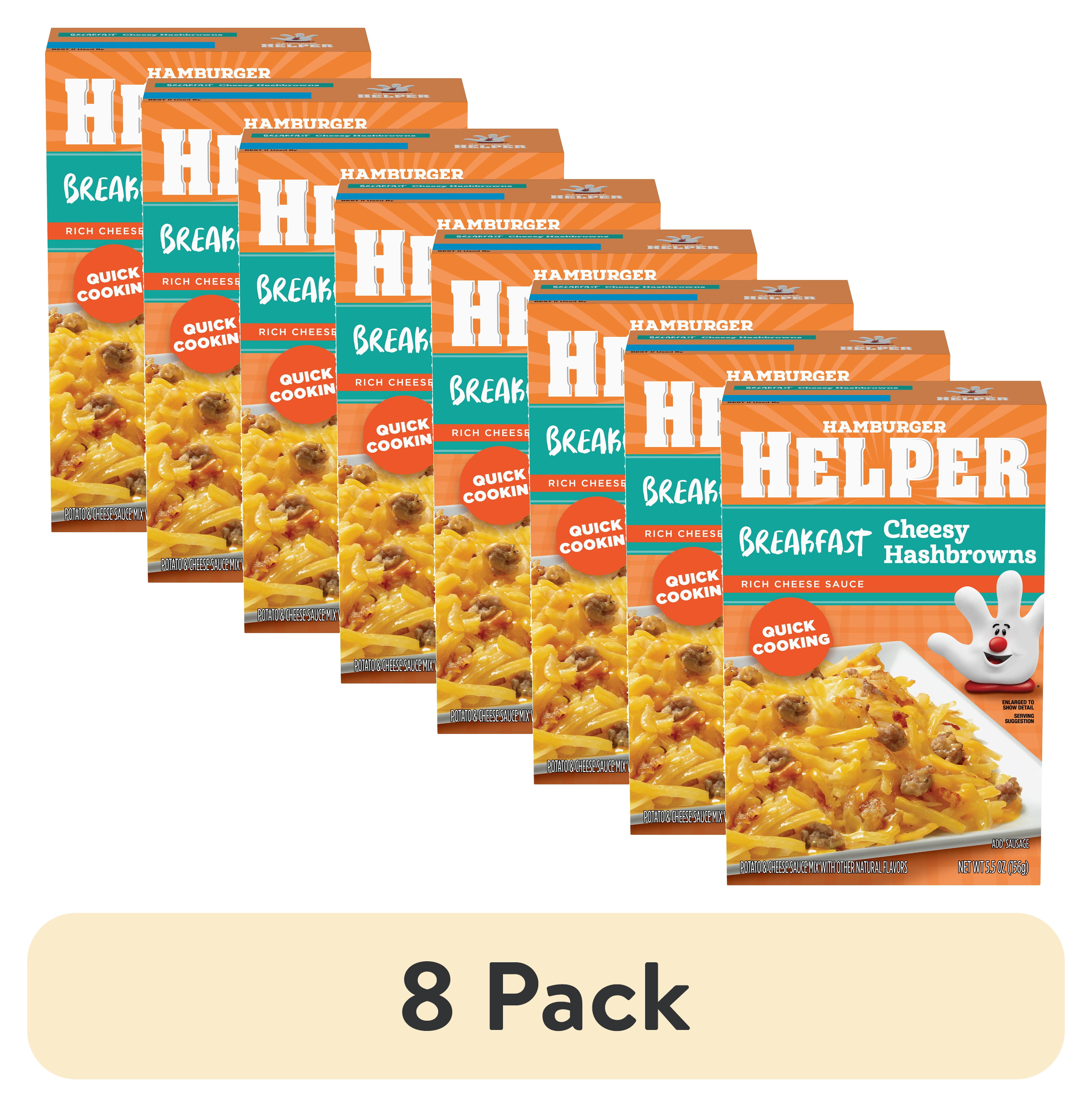 (8 pack) Hamburger Helper Cheesy Hashbrown with Real Cheese, 5.5 oz Box