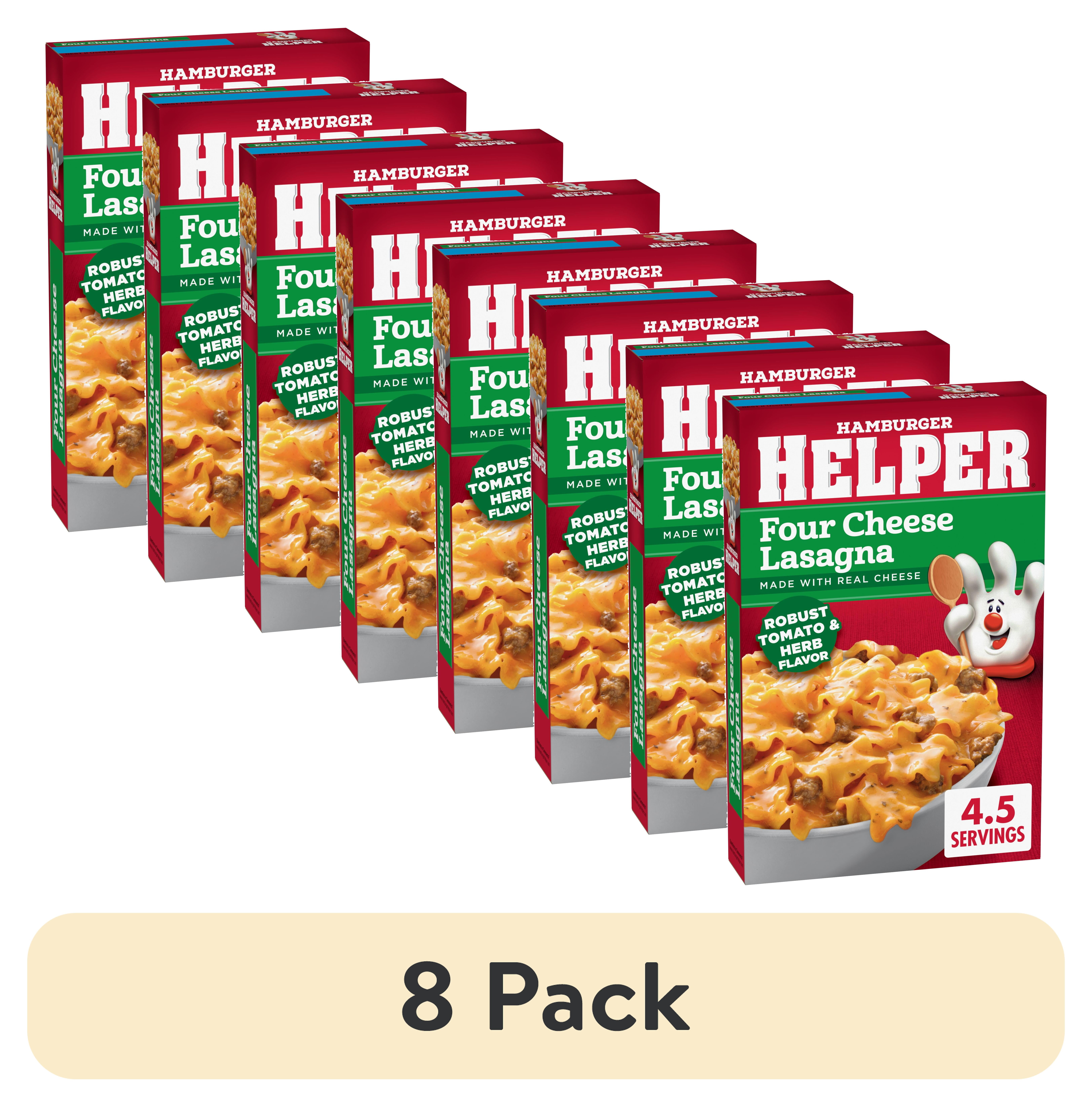 (8 pack) Hamburger Helper Pasta Four Cheese Lasagna, 5.5 Ounces Box