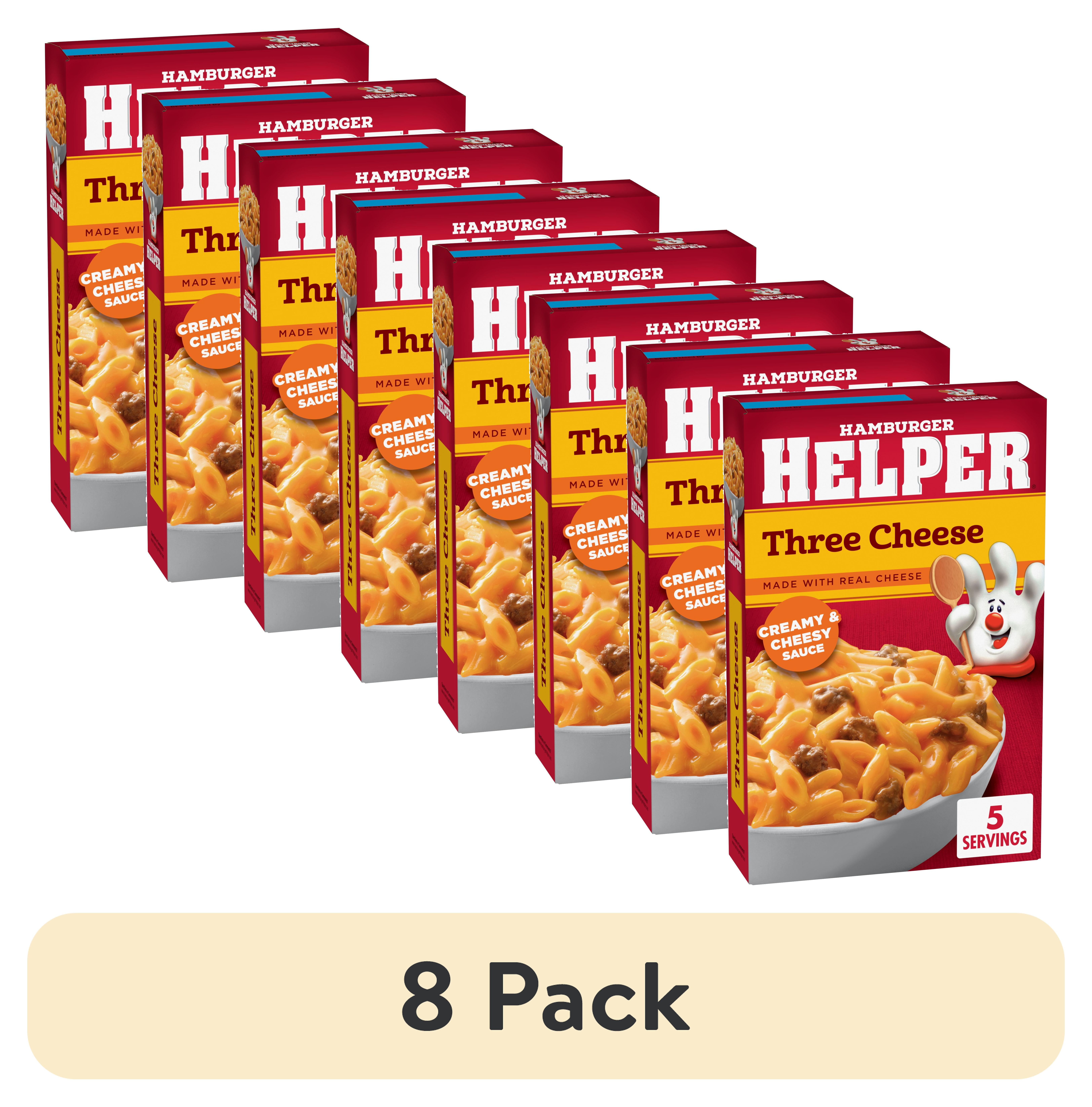 (8 pack) Hamburger Helper Pasta Three Cheese, 6 Ounces Box
