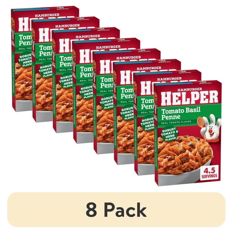 8 pack) Hamburger Helper Pasta Tomato Basil Penne, 7.4 Ounces Box