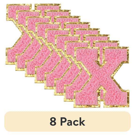 (8 pack) (8 pack) Hello Hobby Chenille X Pink Patch