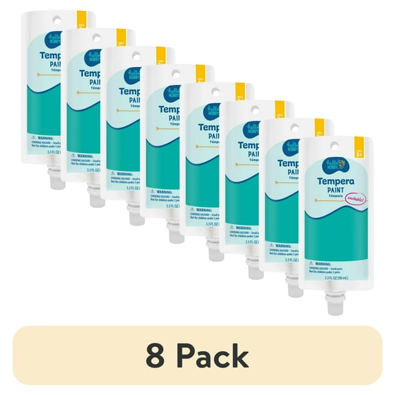 (8 pack) Hello Hobby 3.3 fl oz Aqua Tempera Paint