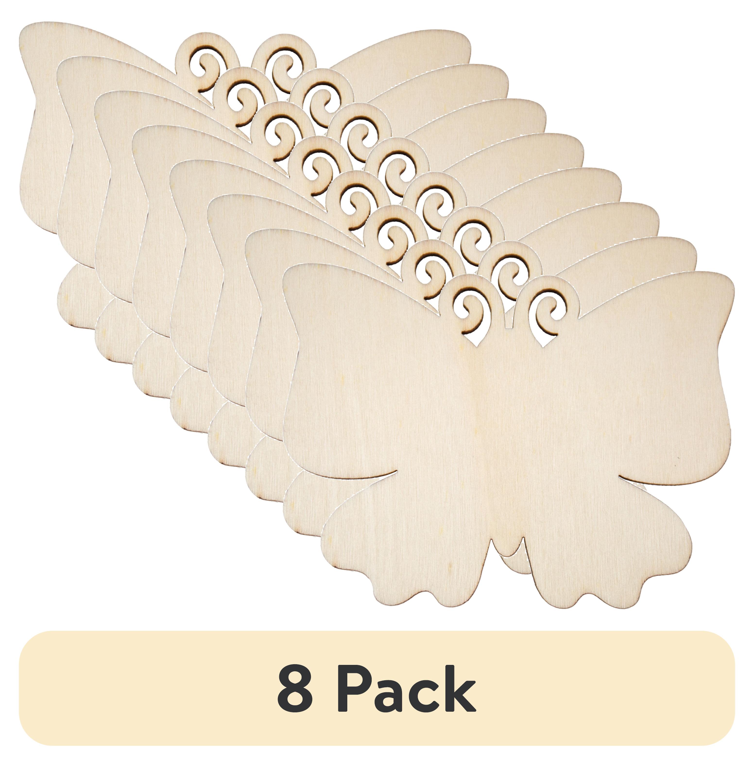 (8 pack) Hello Hobby Wood Butterfly Shape, Ready-to-Decorate Die-Cut ...