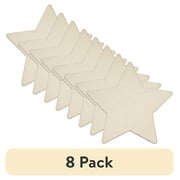 (8 pack) Hello Hobby Wood Star Shape, Die-Cut Shape