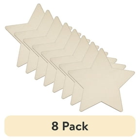 (8 pack) Hello Hobby Wood Star Shape, Die-Cut Shape